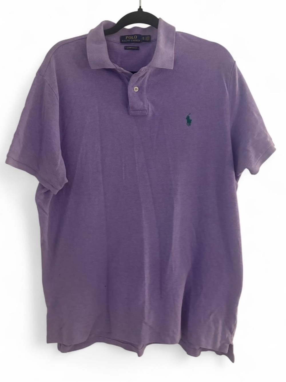 Ralph Lauren Purple Short-Sleeve Polo with Green Pony
